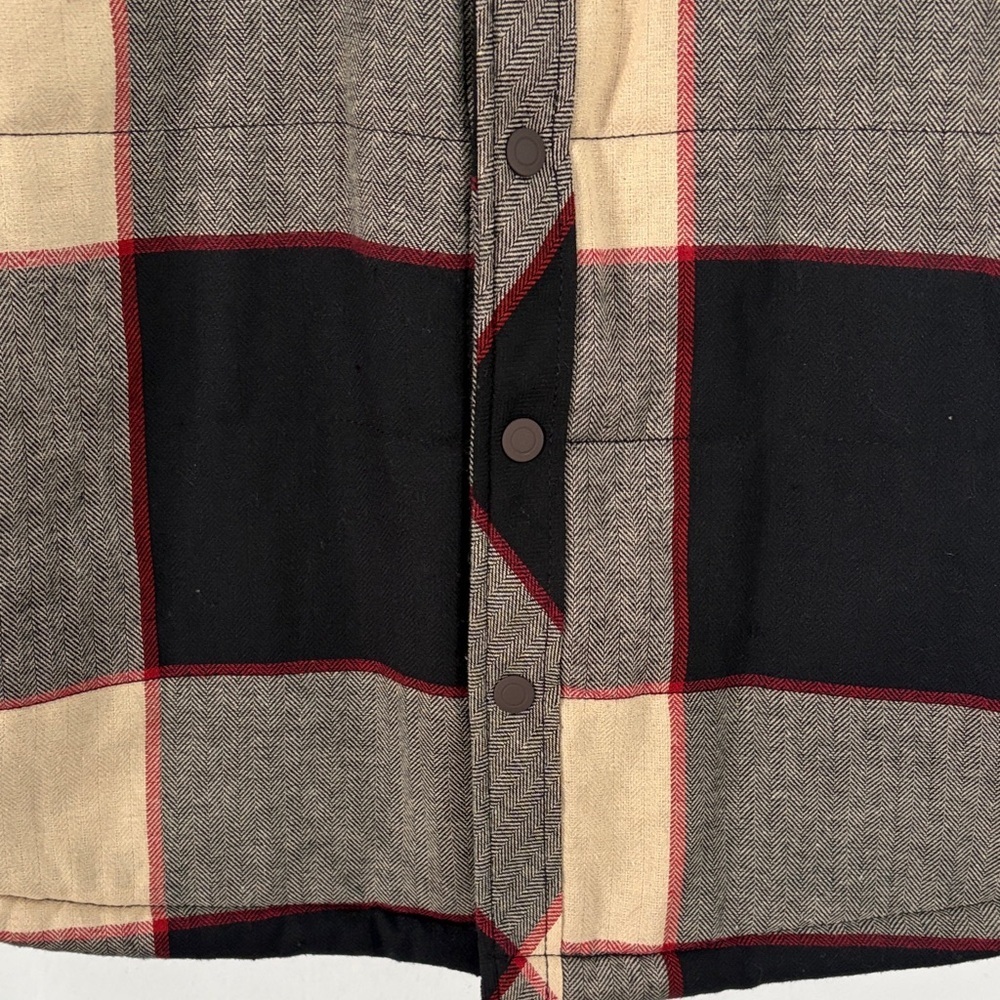 George Men's Checkered Barn Jacket - Black, Gray, Red and Cream - Picture 5 of 6